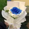 Paquete de Material de Tejido Rosa Tailandés Ramo Tejido Terminado Hecho a Mano Decoración de Flores Ramo para el Día de la Diosa Regalo