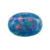 Huagang Gema Color Huevo Forma ÓPALO Sintético Piedra en Bruto Cara ÓPALO Artificial Oval Fondo Plano