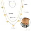 Europea y Americana Más Vendida Dulce y Fresca Estilo Chica Caliente Cadena de Cintura de Doble Capa Metal 18K Acero Inoxidable Cadena de Cintura de Playa Joyería Transfronteriza Venta al por Mayor