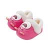 Zapatillas de algodón para niños, bolso de invierno, tacón para casa, exterior, dibujos animados, bonitos zapatos de algodón impermeables con forro polar cálido para niños y niñas