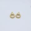 Aretes Retro Europeos y Americanos de Plástico Galvanizado Amor Redondo Transfronterizo Fríos Simples Redondos Aretes de Lujo Ligero Aretes