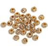 Cuentas de rueda de agujero grande bola de flor de pedrería anillo de perforación cuentas huecas incrustadas accesorios para pulsera DIY cuentas espaciadoras