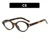 Gafas de Sol Estilo Zhang Yuanying para Mujer, Gafas de Sol Moda Callejera Estilo Influencer Ins, Gafas Ovaladas Pequeñas de Marco a la Moda para Nerd