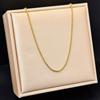Collar de caja de estilo coreano para mujer, sencillo, sin colgante, cadena de clavícula, joyería, venta al por mayor, collar de cadena corta de acero de titanio.