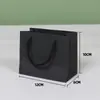 Bolsas de Regalo de Papel Negro para Venta al por Mayor Transfronteriza, Bolsas para Empaquetar Joyería, Bolsas Tipo Tote Negras Listas para Usar, Productos Exquisitos Suministrados Directamente por los Fabricantes