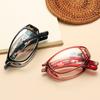 Gafas de lectura con resorte para piernas, gafas de lectura con zoom automático para hombres y mujeres, gafas de lectura para personas de mediana edad y mayores que corren en el puesto de Jianghu, gafas de lectura de bajo costo