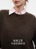 Hong Kong y American Apparel/2026 Ropa de punto casual estilo francés para mujer Invierno 2026 Nueva Camiseta básica de lana merino con cuello redondo
