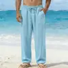 Calça Casual Masculina Amazon Outono 2026, Corte Solto, com Cordão Frontal nos Bolsos, Perna Reta, Calça Confortável e Macia