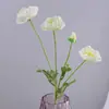 Flor Artificial Única de Papoula Flor de Simulação Estilo Floresta de Flores Cerimônia de Casamento Arranjo de Flores de Casamento Decoração Pequena Flor Artificial Flor de Papoula Buquê Decorativo