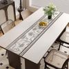 Tapete de Mesa de Jantar Levemente Luxuoso e de Alta Qualidade Toalha de Mesa Francesa Impermeável e à Prova de Óleo Sem Lavagem Anti-Escaldante e Isolante Térmico Novo Tapete de Mesa de Centro 2025
