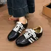Sapatos de treino alemães de cadarço estilo balé retrô em couro genuíno para mulheres, sapatos de corrida, novos sapatos esportivos casuais 2026, sapatos Forrest Gump