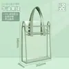 Bolsa Tote Tridimensional para Provas de Estudante, Bolsa Transparente para Provas e Documentos, Bolsa de Armazenamento Classificada por Matéria para Estudantes, Bolsa para Documentos do Vestibular