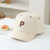 Boné de Baseball Simples com Letras Estilo Coreano para Crianças Pequenas, Boné Versátil com Proteção Solar para Primavera ao Ar Livre para Meninos e Meninas, Atacado