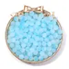 Pulseira Colar de Contas Redondas de Vidro Bicolor Pintado Jade Flores Contas Esmaltadas Chaveiro DIY Acessórios de Joias