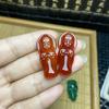 Atacado pingente de ágata calcedônia branca pingente masculino e feminino acessórios de borla jade presentes de jade