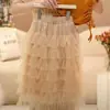 Conjunto de Ropa para Niñas 2026 Verano Nuevo Top Elegante de Color Sólido para Niños Mayores, Delgado y Único Vestido Largo de Princesa Conjunto de Dos Piezas