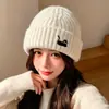 Chapéu de Lã com Circunferência de Cabeça Grande para Mulheres, Gorro Fashion para Outono e Inverno, Afina o Rosto, Chapéu Versátil com Proteção para Ouvido, Touca de Tricô Quente