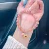 Pulsera del Año Zodiacal Naranja Sol para Mujer, Estilo Ins, Lujo Ligero, Gama Alta, Pulsera Exquisita, Regalo para Novia o Mejor Amiga, Regalo de Año Nuevo