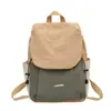 Mochila Simples com Cordão Estilo Coreano Feminina Transfronteiriça Nova Repelente à Água Bolsa Escolar Estudante Tendência Cor Contrastante Bolsa de Viagem Esportiva