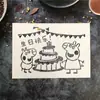 Template de Pintura Spray Caractere Fu Feliz Aniversário Banquete de Hotel Atacado Molde Tema Pronto Fu Lu Shou Publicidade de Parede Externa