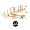 Estante para cuencos de madera estante para platos estante de exhibición para pasteles de té CD soporte para tazas de hilo de seda azulejo de micrófono (Ping An Kou) tablero de color para rack