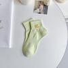 Calcetines invisibles estilo coreano color caramelo de corte bajo para niños primavera y otoño estilo japonés color puro estilo universitario calcetines deportivos para niñas