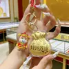 Ouro Puro 999, Garantido para Trazer Dinheiro, Saco da Sorte de Ouro, Pingente para Celular, Chaveiro, Presente para Família e Amigos