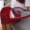 Caja de Flores Transparente con Forma de Corazón, Caja de Frutas de Mano con Forma de Corazón, Caja de Regalo para Empaque de Flores, Ramo para Novia, Venta al por Mayor de Floristería