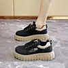 XQ229 Nuevo Blanco de Primavera Tenis Versión Coreana Ins2026 Zapatos Deportivos para Correr para Estudiantes Mujeres Suela Gruesa Aumentadores de Altura Tenis Casuales