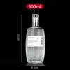 Botella de Vidrio para Vino con Rayas Verticales 500ml Engrosada a Prueba de Fugas Botella Vacía de Cata de Vino Botella Dispensadora de Licores para el Hogar Botella de Licor Venta al por Mayor