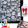 Manta Criativa para Colorir DIY Grafite Desenho em Linha Preto e Branco Manta Pintada à Mão para Lazer em Casa Manta Multifuncional para Soneca Venda por Atacado