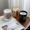 Vela de aromaterapia cubierta de papel a prueba de polvo Taza cera simple pegatina europea estilo ins Columna de cera pegatina de cubierta trasera pegatina de advertencia material de material hecho a mano diy