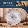 Jingdezhen Cerámica Esmalte Agrietado Azul y Blanco Patrón de Hoja Vajilla Tazón de Arroz Tazón de Sopa Plato Plato Juego Catering Hotel Venta al por Mayor