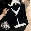 ¡Un disparo real! ¡Un disparo real! Top Falso de Dos Piezas para Otoño e Invierno para Mujer, Camisa Pequeña que Reduce la Edad, Suéter de Punto para Mujer, Top Francés
