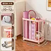 Cesta de Armazenamento para Tapete de Yoga, Organizador de Armazenamento para Equipamentos de Fitness Doméstico, Suporte para Raquete de Badminton, Rack de Armazenamento para Equipamentos Esportivos