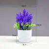 Plantas Artificiales Más Vendidas Transfronterizas, Plantas Falsas, Plantas Verdes, Decoración para Interiores y Exteriores, Lavanda en Maceta de Plástico, Adornos de Plantas Pequeñas en Maceta