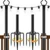 Soporte de Varilla Popular para Cadena de Luces Decorativas de Exterior de Amazon Soporte de Metal para Patio de Vacaciones Jardín Varilla para Cadena de Luces de Camping