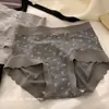 Calzones de Algodón Canalé Sin Costuras Clase A para Mujer, Refuerzo Antibacteriano Extendido de Algodón Puro, Calzones Florales de Algodón Puro para Mujer