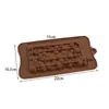 Molde de Silicone para Chocolate Desenho Animado Multiestilo Transfronteiriço Números e Letras Molde de Assar DIY Molde para Fudge Cubo de Gelo