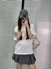 Ventas Directas de Fábrica Tb Versión Alta Verano 25 Bordado de Cuatro Barras Envolvente Forma de Serpiente Manga Corta Cuello Redondo Tops para Mujer Camiseta