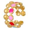 Europa y Estados Unidos anillo de gota de joyería transfronteriza amor cruz hojas tejidas flor anillo de acero inoxidable femenino sensación de alta gama
