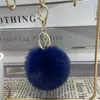 Llavero colgante de bola de peluche de 8 cm de imitación de piel de conejo Rex, accesorios de joyería para ropa y equipaje transfronterizos