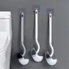 Nova Escova de Banheiro para Vaso Sanitário Canto do Banheiro Cabo Longo Escova de Banheiro Escova de Limpeza de Vaso Sanitário Montada na Parede