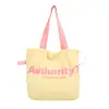 Bolso de hombro de lona con estampado de letras y bloques de color estilo coreano para mujer, bolso tote de gran capacidad para verano, bolso de nailon casual para el día a día, bolsa de compras