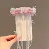 Par de Grampos Acessórios Super Fada Hanfu Grampos Antigos para Cabelo Infantis Acessórios de Cabelo com Borla de Bebê Princesa Grampo de Cabelo Estilo Chinês para Menininha