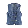 Ins estilo europeo y americano transfronterizo 2026 nueva moda elegante Amazon venta al por mayor de ropa para mujer top chaleco liso para el trabajo
