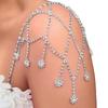 Moda Nueva Europea y Americana Cadena de Hombro de Pedrería Cadena para Clavícula Accesorios de Boda para Novias Cadena de Hombro de Malla Cadena de Hombro