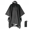 Capa de Chuva Poncho Transfronteiriça para Caminhada, Montanhismo, Acampamento, Outdoor Individual Impermeável Multifuncional 3 em 1 Poncho de Chuva Tático