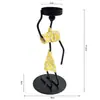 Adorno de Portavelas de Hierro Forjado Estilo Retro de una Mano, Decoración Creativa para el Hogar para Montaje de Cena Romántica a la Luz de las Velas, Decoración de Mesa de Comedor