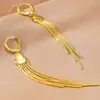 Pendientes de Borla Larga para Mujer de Lujo Accesible con Chapado en Oro de 24 Quilates de Latón, Transfronterizos, Boutique, Populares en Xiaohongshu, Que No Se Desvanecen por Mucho Tiempo